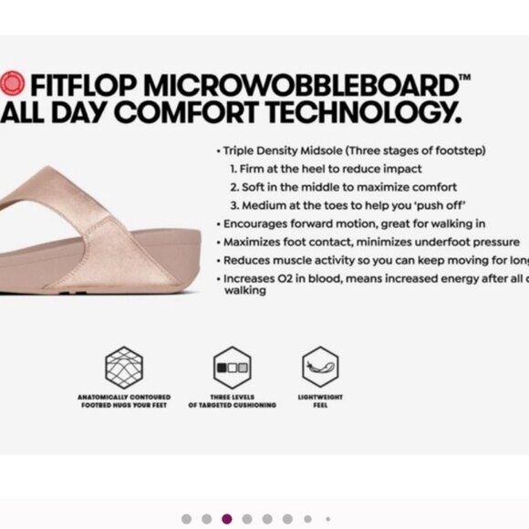 NWT FitFlop Arch Support Comfort Galaxy Wedge Beaded Flip Flop Platino Size 9 - Picture 11 of 16